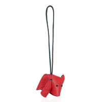 Passage Red Genuine Leather Handcrafted Dog Keychain