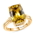 D'Joy Premium Golden Apatite Solitaire Ring in 18K Vermeil YG Over Sterling Silver (Size 6.0) 7.25 ctw - Sticky add to cart bar