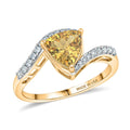 D'Joy Premium Golden Apatite, Moissanite Ring in 18K YG Over Sterling Silver (Size 10.0) 1.35 ctw - Sticky add to cart bar