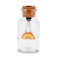 Livmore Love Purple Glass Drift Bottle Rechargeable Decorative Light (2.68"x5.39")