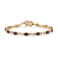Tuesday Prime Deal EverTrue African Amethyst, White Zircon Bracelet in 18K YG Plated (6.50 In) 4.70 ctw - Sticky add to cart bar