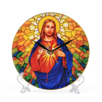 Livmore Blue Heart of JesusResin Clock