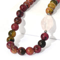 EverTrue Multi Jasper and Galilea Rose Quartz 310.00 ctw Beaded Necklace (18 Inches) in Platinum Bond - Sticky add to cart bar