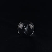 Livmore Eagle Crystal Ball LED Light with Wooden Base Dia