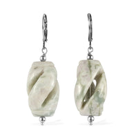 EverTrue Sesame Jasper Earrings in Stainless Steel 40.00 ctw