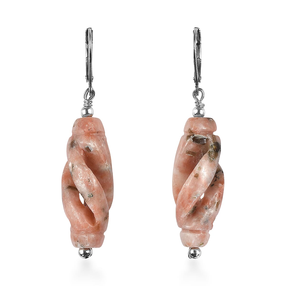 EverTrue Sesame Jasper Earrings in Stainless Steel 40.00 ctw