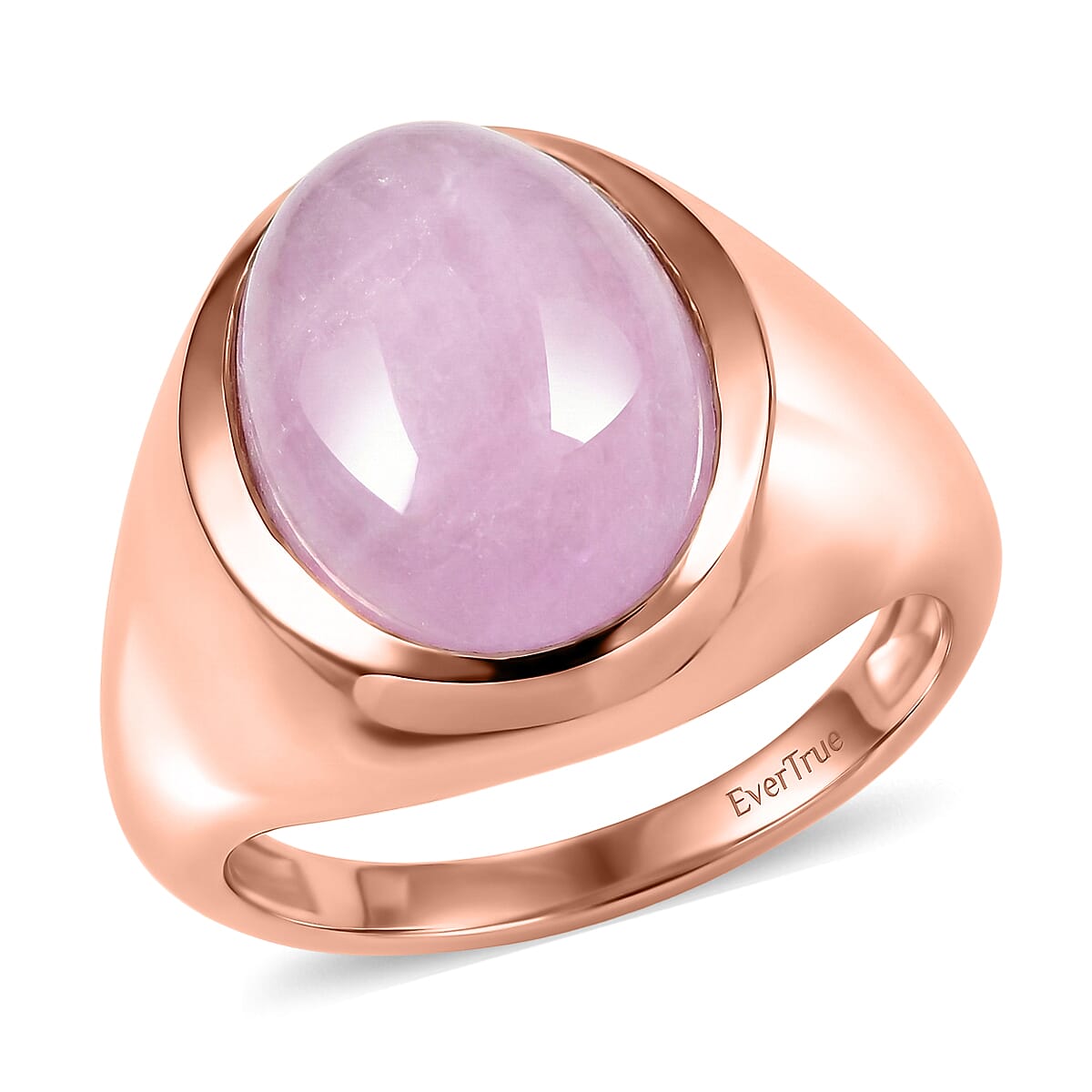 EverTrue Kunzite Men's Ring in 18K RG Plated (Size 10.0) 11.00 ctw