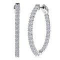 Luxuriant Lab Grown Diamond (G-H, SI) Earrings in Rhodium Over Sterling Silver 2.50 ctw - Sticky add to cart bar