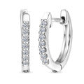 Luxuriant Lab Grown Diamond (G-H, SI) Earrings in Rhodium Over Sterling Silver 0.25 ctw - Sticky add to cart bar