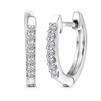 Luxuriant Lab Grown Diamond (G-H, SI) Earrings in Rhodium Over Sterling Silver 0.25 ctw