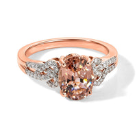 Luxoro 10K Rose Gold AAA Blush Tourmaline, Diamond (I2) Ring (Size 6.0) 2.50 ctw