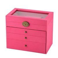 Livmore Green Velvet Anti Tarnish 4 Layer Jewelry Box