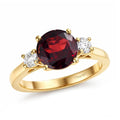 D'Joy Premium Mozambique Garnet, Moissanite Ring in 18K Vermeil YG Over Sterling Silver (Size 6.0) 2.20 ctw - Sticky add to cart bar