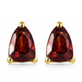 D'Joy Premium Mozambique Garnet 2.15 ctw Eternal Stud Earrings in 18K Vermeil Yellow Gold Over Sterling Silver - Sticky add to cart bar