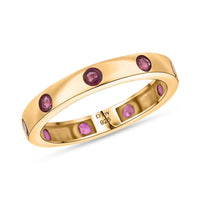 D'Joy AAA African Ruby (FF) Ring in 18K YG Plated Sterling Silver (Size 6.0) 0.90 ctw