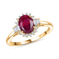 D'Joy AAA African Ruby (FF), Multi Gemstone Ring in 18K YG Plated Sterling Silver (Size 9.5) 3.00 ctw - Sticky add to cart bar