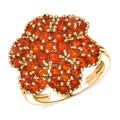 D'Joy AAA Crimson Fire Opal Ring in 18K Vermeil YG Over Sterling Silver (Size 8.0) 1.90 ctw - Sticky add to cart bar