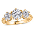 D'Joy Moissanite (Rnd 6.5mm) Ring in 14K YG Over Sterling Silver (Size 6.0) 1.80 ctw - Sticky add to cart bar