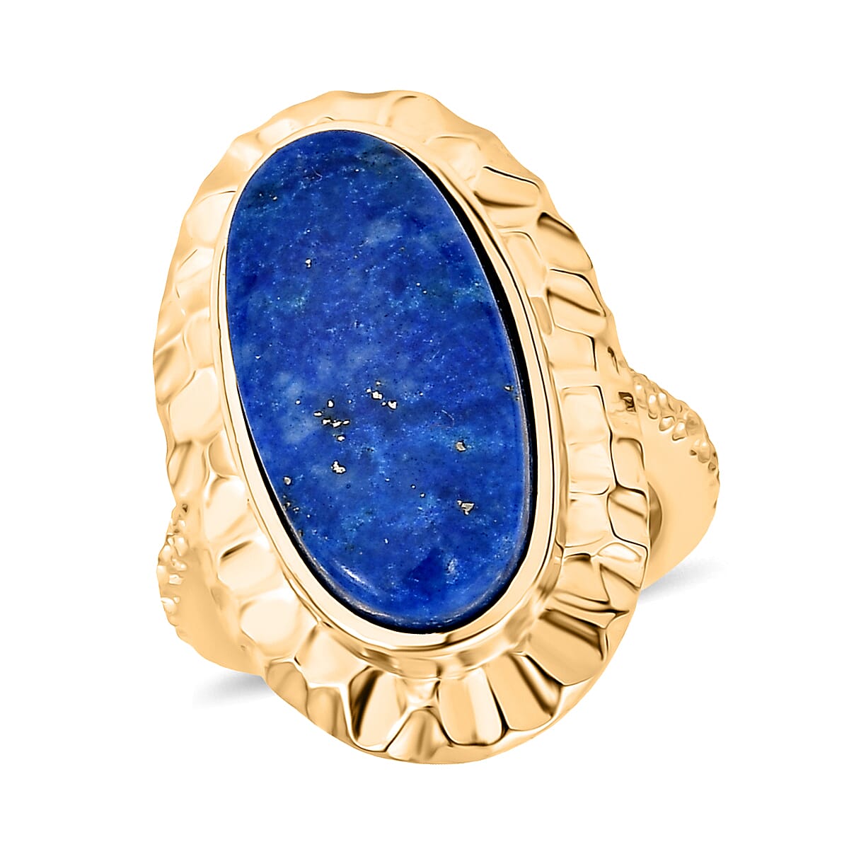 EverTrue Lapis Lagoon Ring in 18K YG Plated (Size 6.0) 13.10 ctw