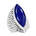 EverTrue Lapis Lazuli Ring in Platinum Bond (Size 6.0) 12.60 ctw - Sticky add to cart bar