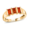 D'Joy Jalisco Fire Opal Ring in 18K YG Plating Sterling Silver (Size 8.0) 0.60 ctw - Sticky add to cart bar