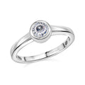 D'Joy 120 Facet Moissanite 0.50 ctw Solitaire Ring in Platinum Over Sterling Silver (Size 9.0) - Sticky add to cart bar
