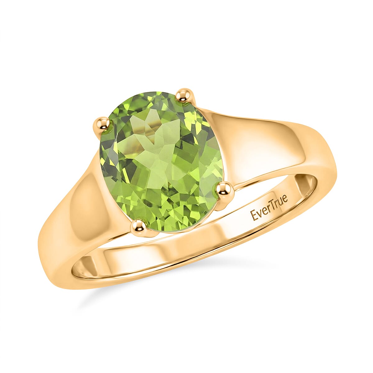 EverTrue Hebei Peridot Ring in 18K YG Plated (Size 10.0) 2.60 ctw