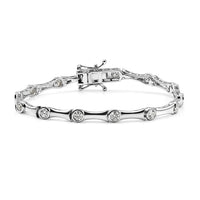 EverTrue Moissanite Bracelet in Platinum Bond (6.50 In) 1.40 ctw