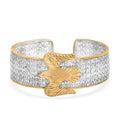D'Joy Bali Legacy 22K Vermeil YG Over and Sterling Silver Tulang Naga Eagle Cuff Bracelet (7.25 In) 26 Grams - Sticky add to cart bar