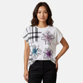 La Marey White Floral Pattern Hollowed Out Top - One Size Fits Most - Sticky add to cart bar