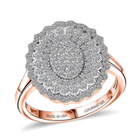 Luxuriant Lab Grown Diamond G-H, SI Ring in Rhodium Over Sterling Silver (Size 10.0) 1.00 ctw