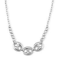 Interconnected Link Necklace (20-21.5 Inches) in Stainless Steel
