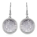 Austrian Crystal Earrings in Silvertone - Sticky add to cart bar