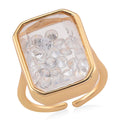 Austrian Crystal Ring in Goldtone (Adjustable) - Sticky add to cart bar