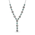 D'Joy Artisan Crafted Premium Blue Moon Turquoise and White Buffalo 15.30 ctw Neckalce in Sterling Silver 18-20 Inches - Sticky add to cart bar