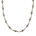 Terahertz, White Shell Pearl Necklace (18-20 Inches) with Lion Charm in Silvertone and Stainless Steel 70.00 ctw - Sticky add to cart bar