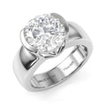 D'Joy Moissanite (Rnd 10.5mm) Ring in 18K Vermeil YG Over Sterling Silver (Size 10.0) 4.00 ctw - Sticky add to cart bar