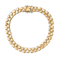 Luxoro 10K Yellow Gold Heart Bracelet (7.25 In) (10.75 g)