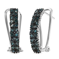 D'Joy Natural Champagne Diamond Royal Crossfire Earrings in 18K Vermeil RG Over Sterling Silver 1.00 ctw
