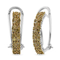 D'Joy Natural Champagne Diamond Royal Crossfire Earrings in 18K Vermeil RG Over Sterling Silver 1.00 ctw - Sticky add to cart bar