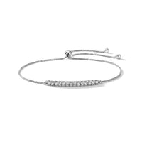 D''Joy Lab Grown Diamond G-H SI 0.50 ctw Bracelet in Rhodium Over Sterling Silver (7.25 In) (Del. In 10-12 Days)