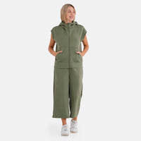 La Marey Green 2 Pieces Scuba Knit Lounge Set - S/M