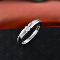 Luxuriant Lab Grown Diamond (G-H, SI) Ring in Rhodium Over Sterling Silver (Size 6.0) 0.15 ctw