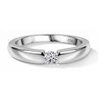Luxuriant Lab Grown Diamond (G-H, SI) Ring in Rhodium Over Sterling Silver (Size 6.0) 0.15 ctw