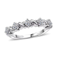Luxuriant Lab Grown Diamond G-H SI 0.50 ctw Ring in Rhodium Over Sterling Silver