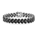EverTrue Thai Black Spinel 44.50 ctw Midnight Noir Weave Bracelet in Platinum Bond (8.00 In) - Sticky add to cart bar