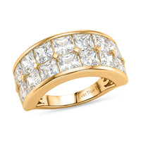 EverTrue Simulated Diamond Stackable Ring in 18K YG Plated Bronze (Size 10.0) 8.70 ctw
