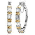 EverTrue Simulated Diamond Earrings in 18K YG Plated and Platinum Bond - Sticky add to cart bar