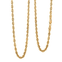 3mm Superlite Rope Chain Necklace in 10K Yellow Gold 3.4 Grams 22 Inches