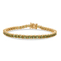 D'Joy Premium Ambanja Demantoid Garnet 9.65 ctw Greenfire Tennis Bracelet in 18K Vermeil Yellow Gold Over Sterling Silver (6.50 In) - Sticky add to cart bar